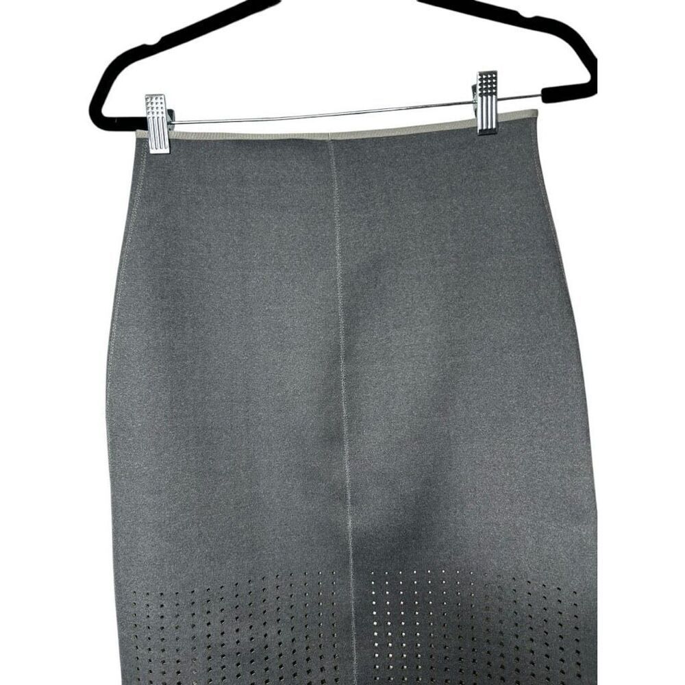 Clover Canyon Laser Skirt Size M Gray Neoprene Pencil Business Professional - Picture 9 of 13